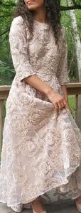Dainty jewells XS salmon/beige Victorian dress